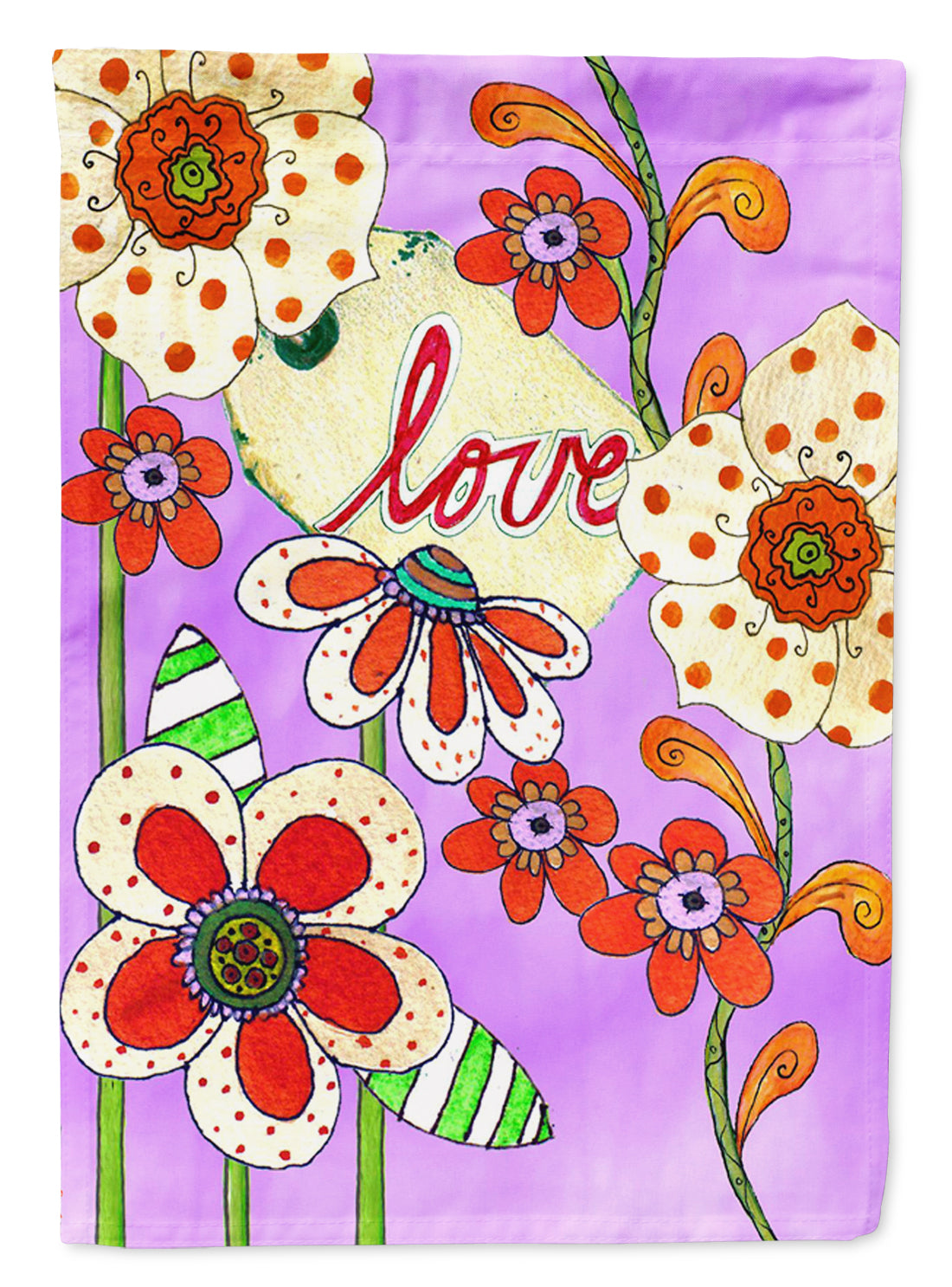 Love is Blooming Valentine&#39;s Day Flag Canvas House Size PJC1039CHF