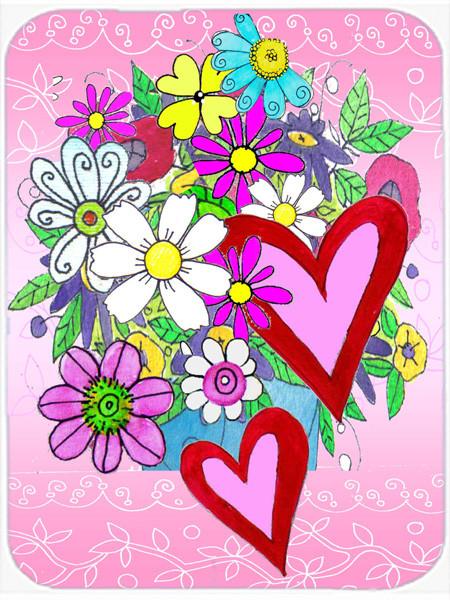 True Love Bouquet Valentine's Day Glass Cutting Board Large PJC1040LCB by Caroline's Treasures