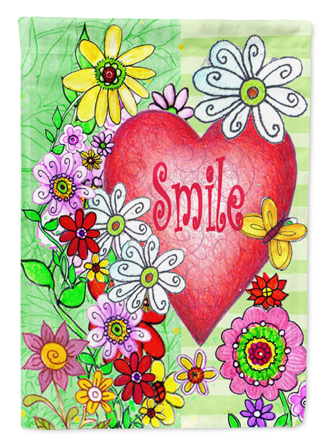Smile Valentine&#39;s Day Flag Canvas House Size PJC1041CHF