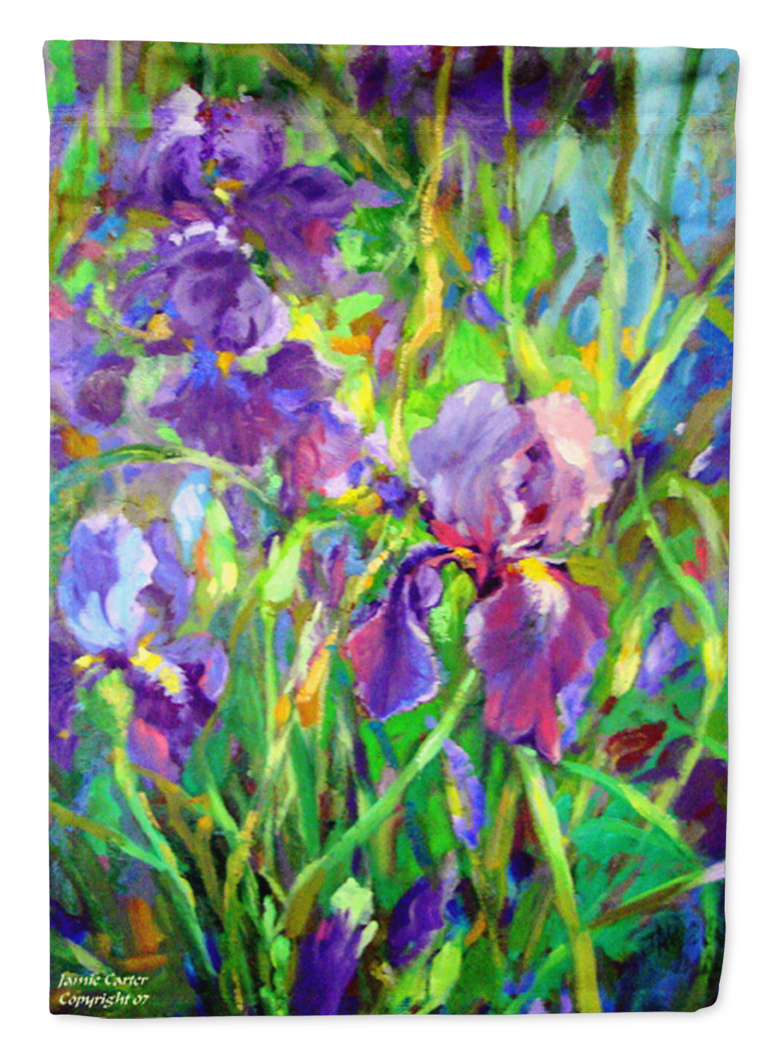 Iris by the Well Flag Canvas House Size PJC1045CHF