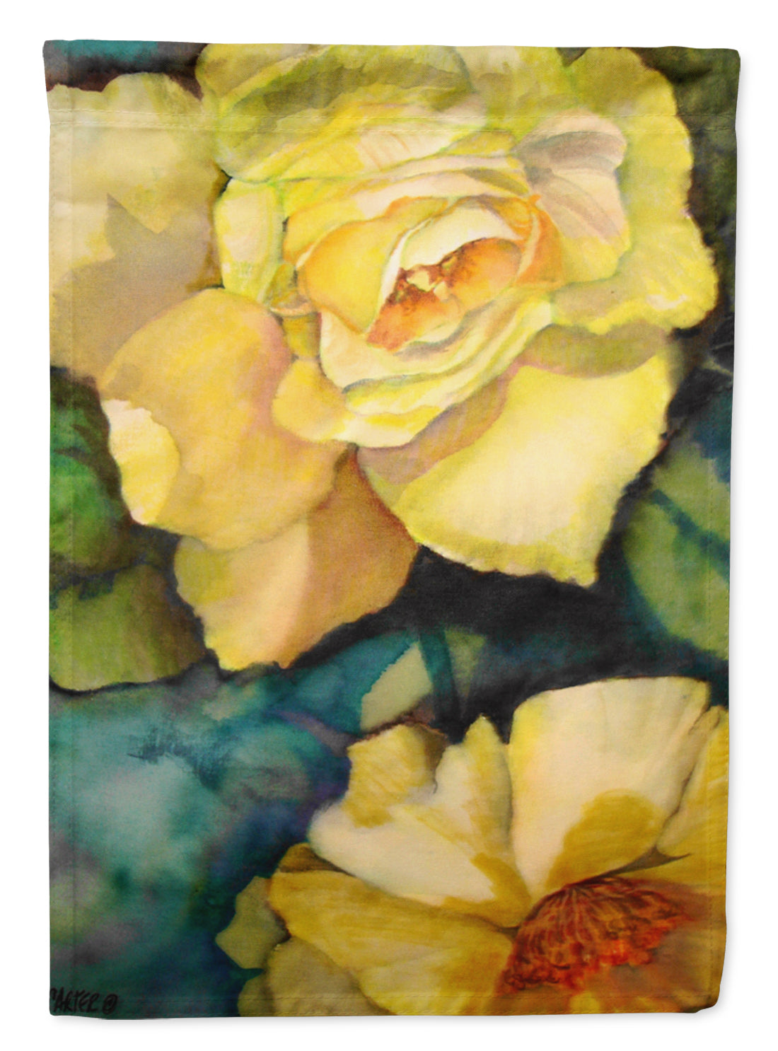 Yellow Roses Flag Canvas House Size PJC1047CHF