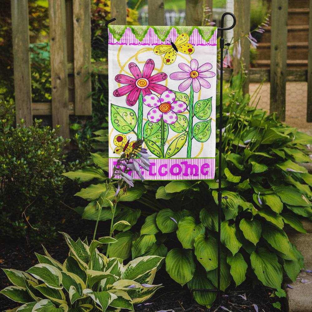 Flower Welcome Flag Garden Size  the-store.com.