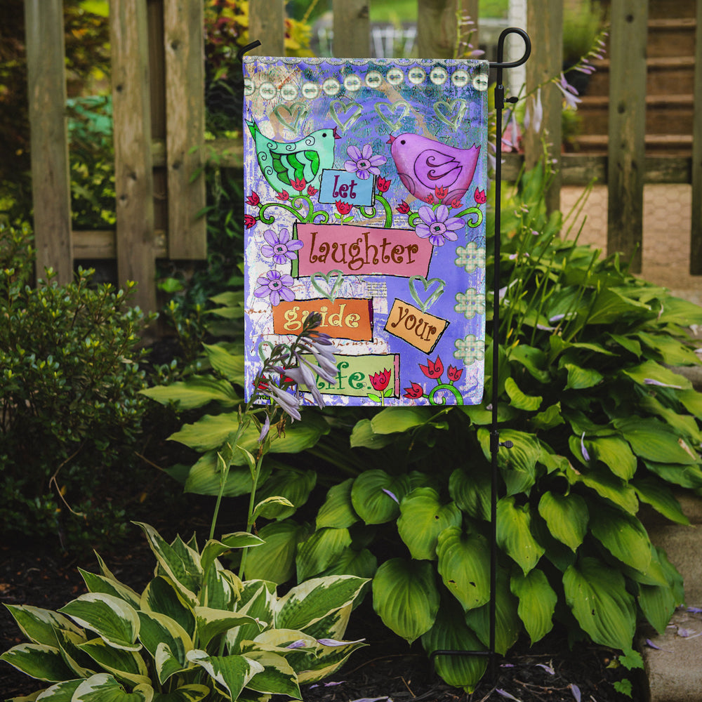 Let Laughter Guide your Life Inspirational Flag Garden Size  the-store.com.