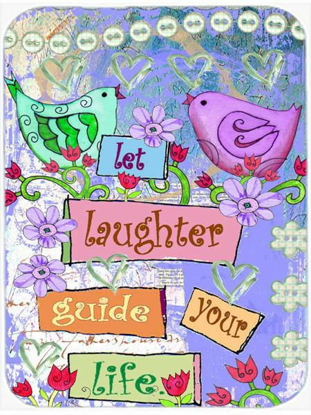 Let Laughter Guide your Life Inspirational Glass Cutting Board Large PJC1053LCB by Caroline&#39;s Treasures