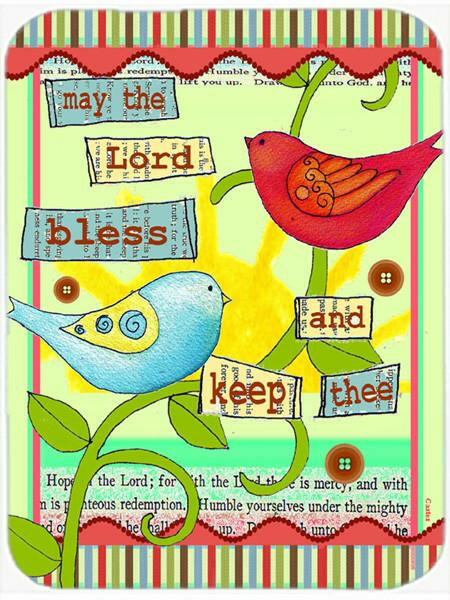 May the Lord Bless You and Keep You Inspirational Glass Cutting Board Large PJC1054LCB by Caroline&#39;s Treasures