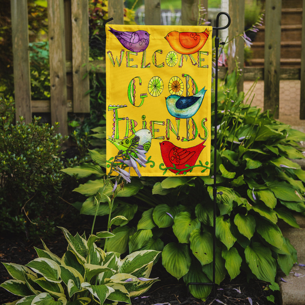 Caroline's Treasures Welcome Good Friends Inspirational Garden Flag - Outdoor Decorative Yard Flag PJC1055GF
