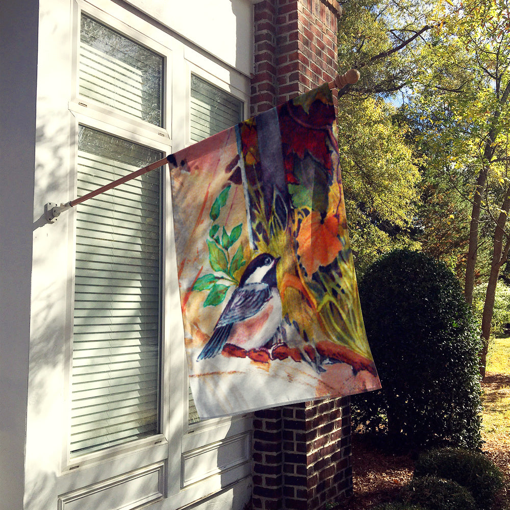 Caroline's Treasures Fence Sitter Chickadee Flag Canvas House Size PJC1059CHF