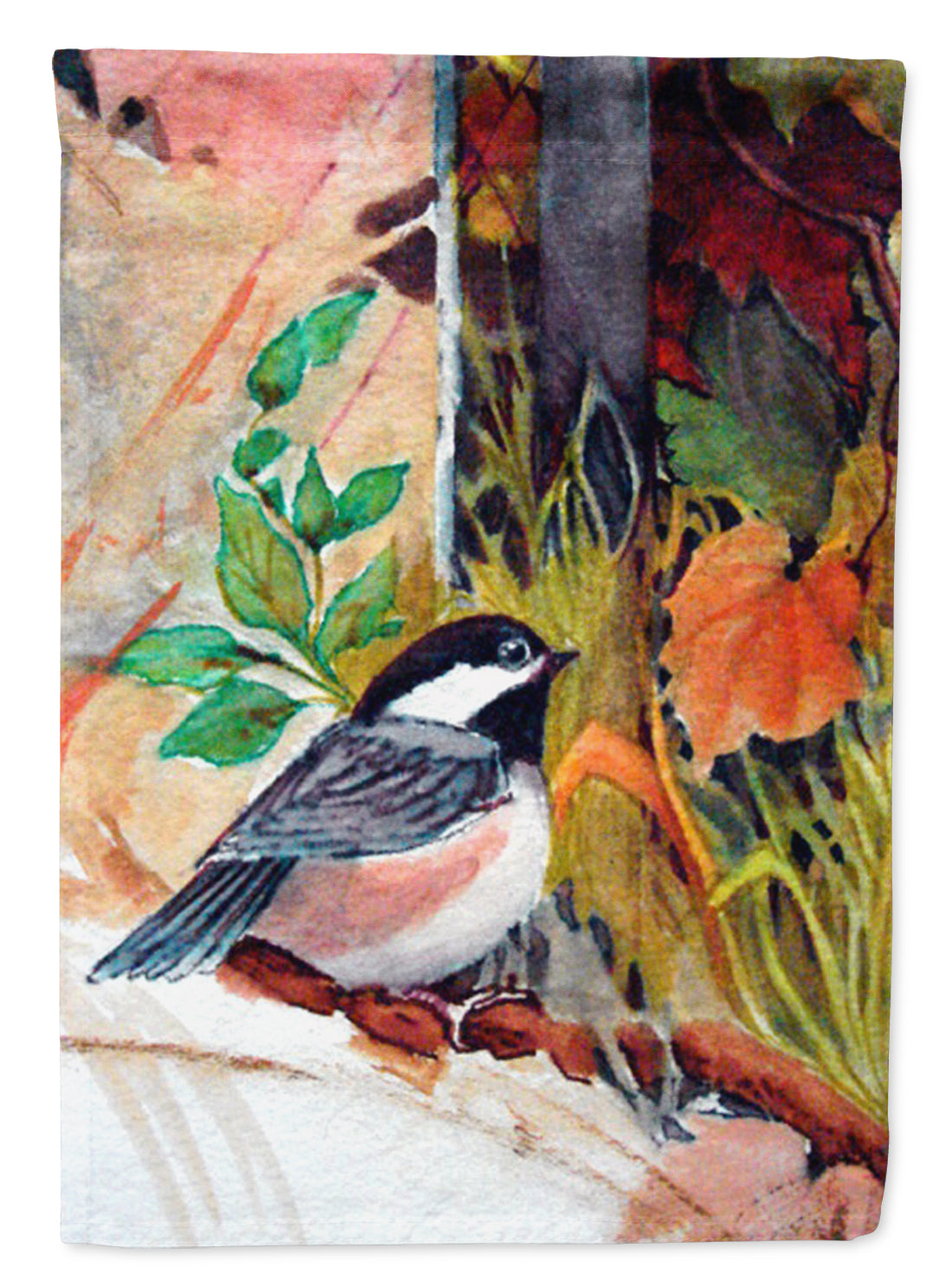 Fence Sitter Chickadee Flag Canvas House Size PJC1059CHF  the-store.com.