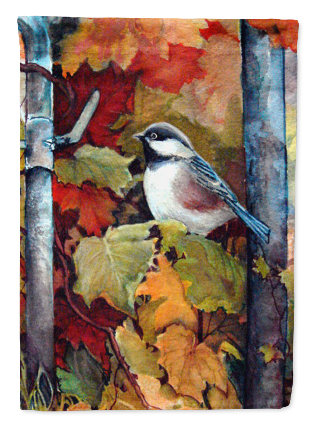 Fence Sitter Chickadee Flag Garden Size  the-store.com.