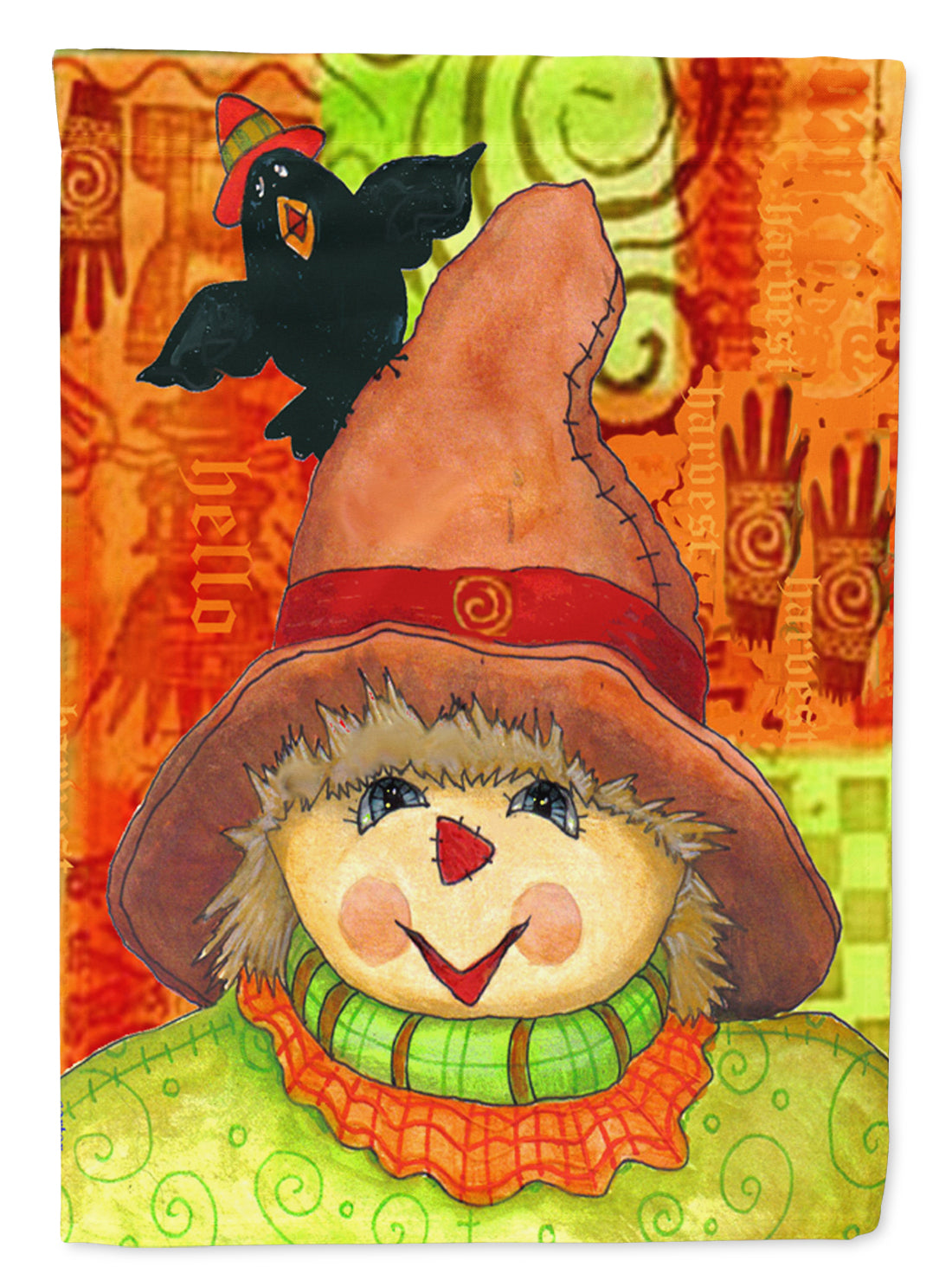 Harvey and the Scarecrow Fall Flag Canvas House Size PJC1062CHF