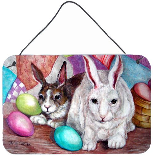 Buddy Buddies Easter Rabbit Wall or Door Hanging Prints PJC1064DS812 by Caroline's Treasures