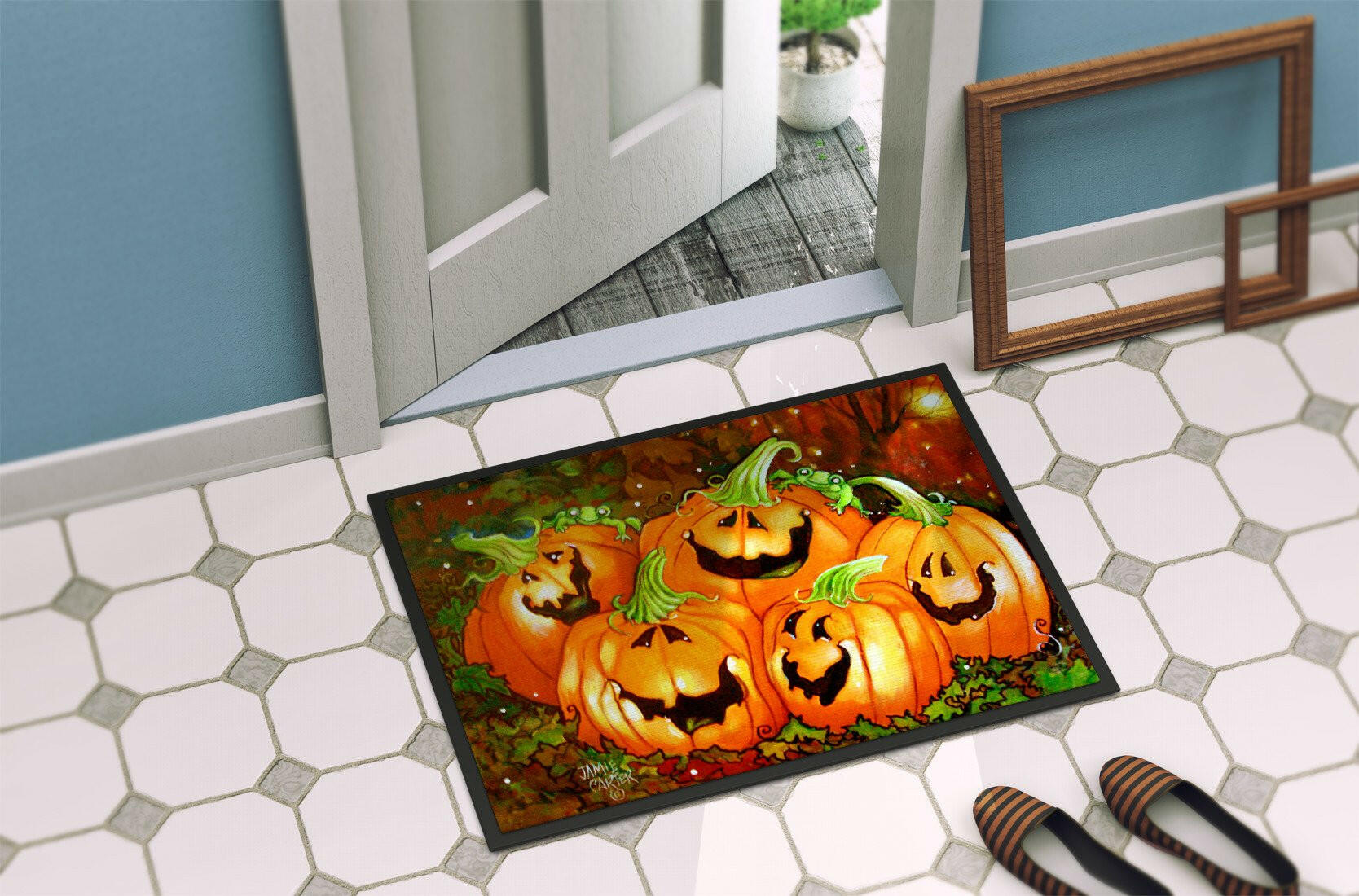 Such a Glowing Personality Pumpkin Halloween Indoor or Outdoor Mat 24x36 PJC1071JMAT - the-store.com
