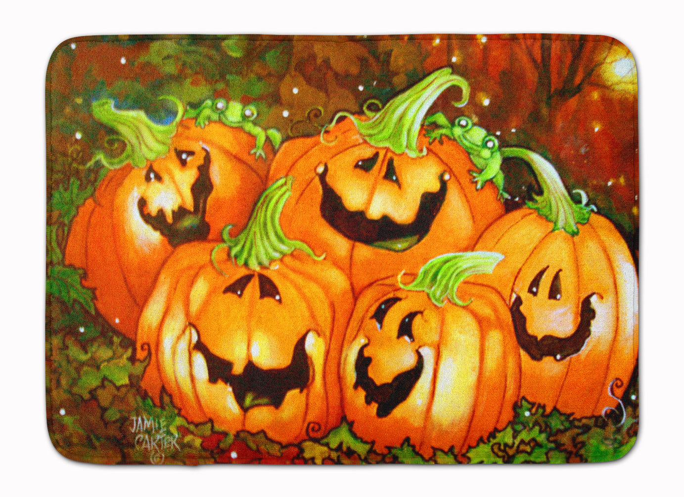 Such a Glowing Personality Pumpkin Halloween Machine Washable Memory Foam Mat PJC1071RUG - the-store.com