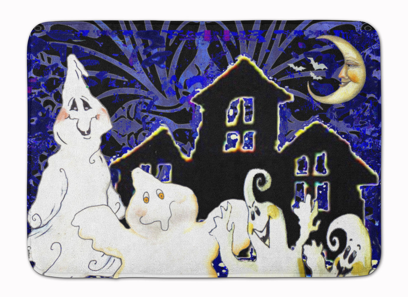 The Gang's All Here Ghosts Halloween Machine Washable Memory Foam Mat PJC1072RUG - the-store.com