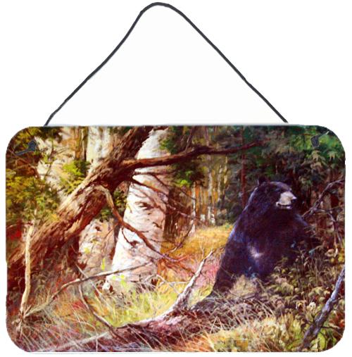Are you there Mr. Black Bear Wall or Door Hanging Prints PJC1074DS812 by Caroline&#39;s Treasures