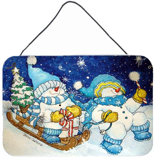 Celebrate the Season of Wonder Snowman Wall or Door Hanging Prints PJC1077DS812 by Caroline&#39;s Treasures