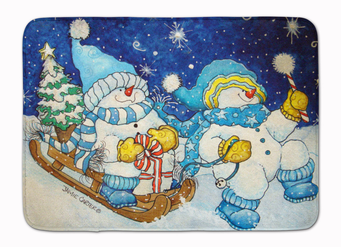 Celebrate the Season of Wonder Snowman Machine Washable Memory Foam Mat PJC1077RUG - the-store.com