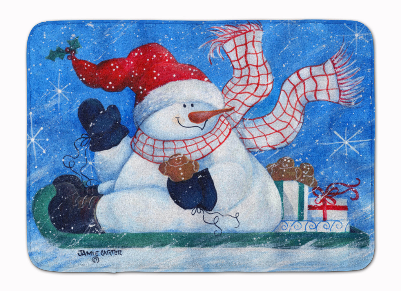Come Ride With Me Snowman Machine Washable Memory Foam Mat PJC1078RUG - the-store.com
