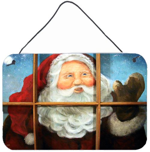 Kindly Visitor Santa Claus Christmas Wall or Door Hanging Prints PJC1079DS812 by Caroline&#39;s Treasures