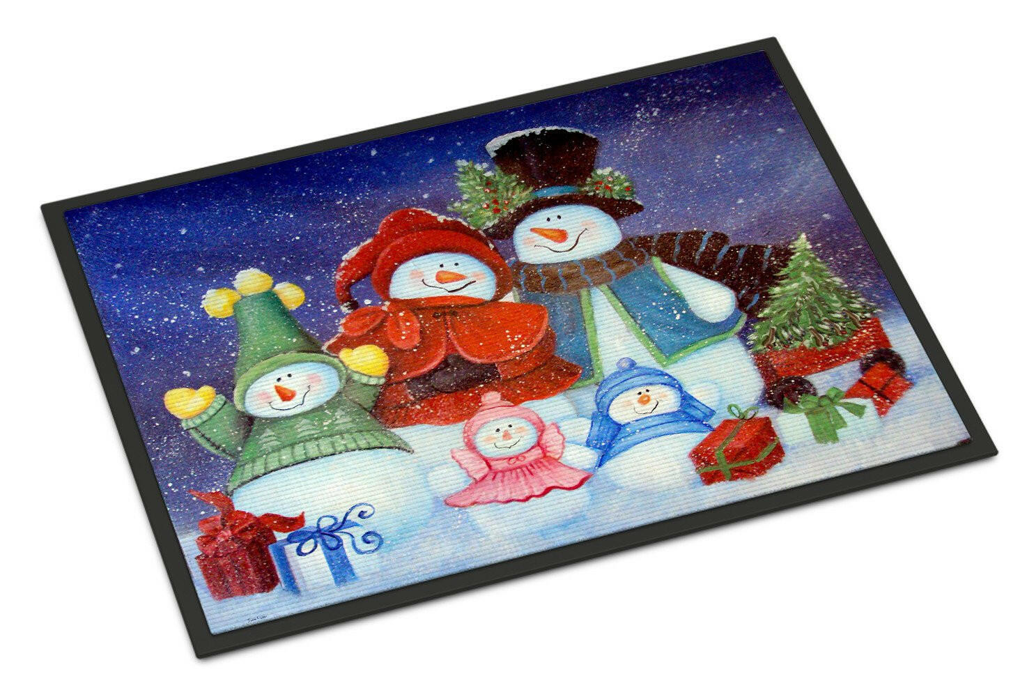 Merry Christmas From Us All Snowman Indoor or Outdoor Mat 24x36 PJC1080JMAT - the-store.com