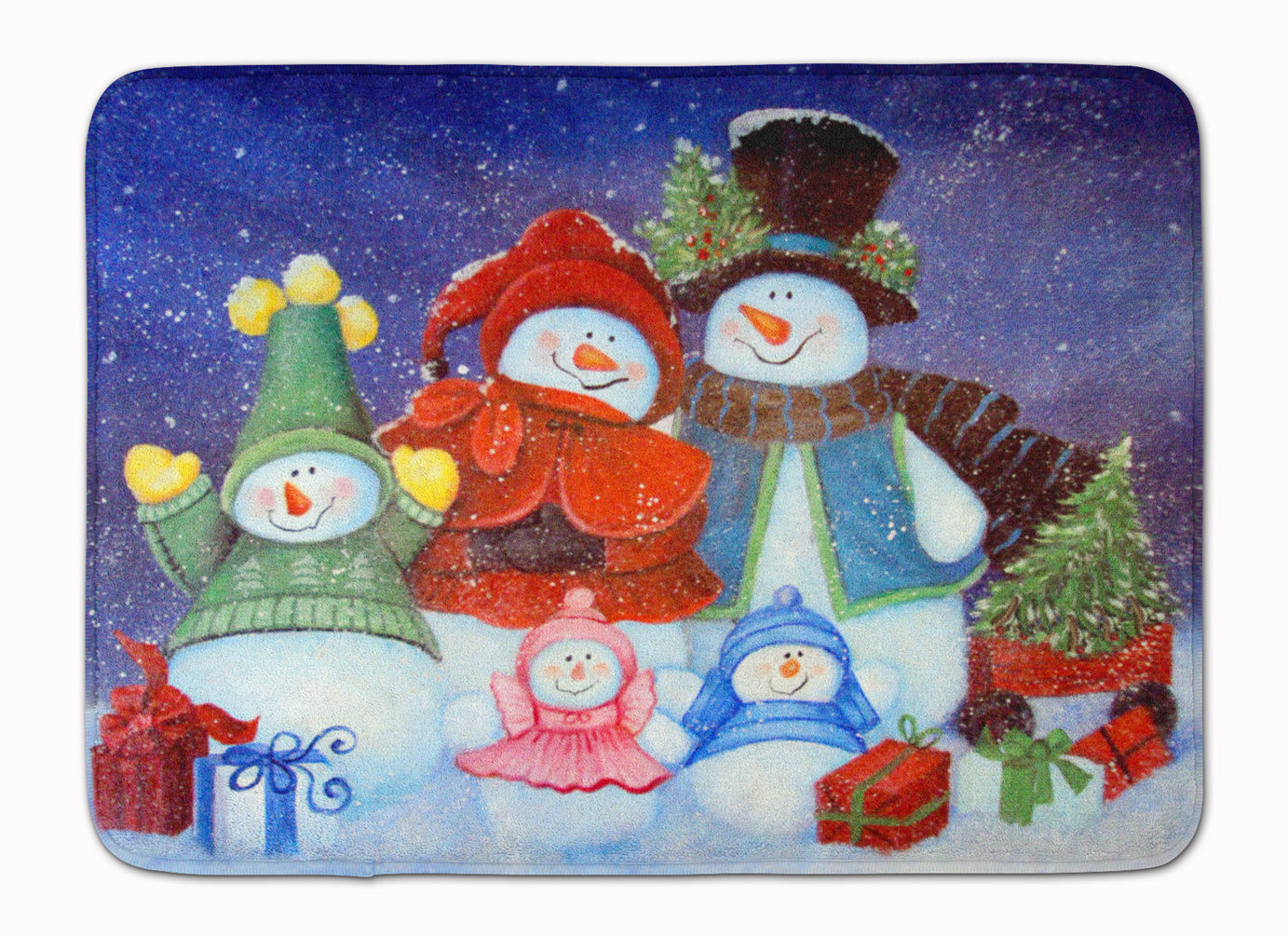 Merry Christmas From Us All Snowman Machine Washable Memory Foam Mat PJC1080RUG - the-store.com