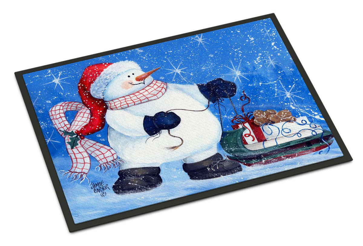My Friends Can Ride Too Snowman Indoor or Outdoor Mat 18x27 PJC1081MAT - the-store.com