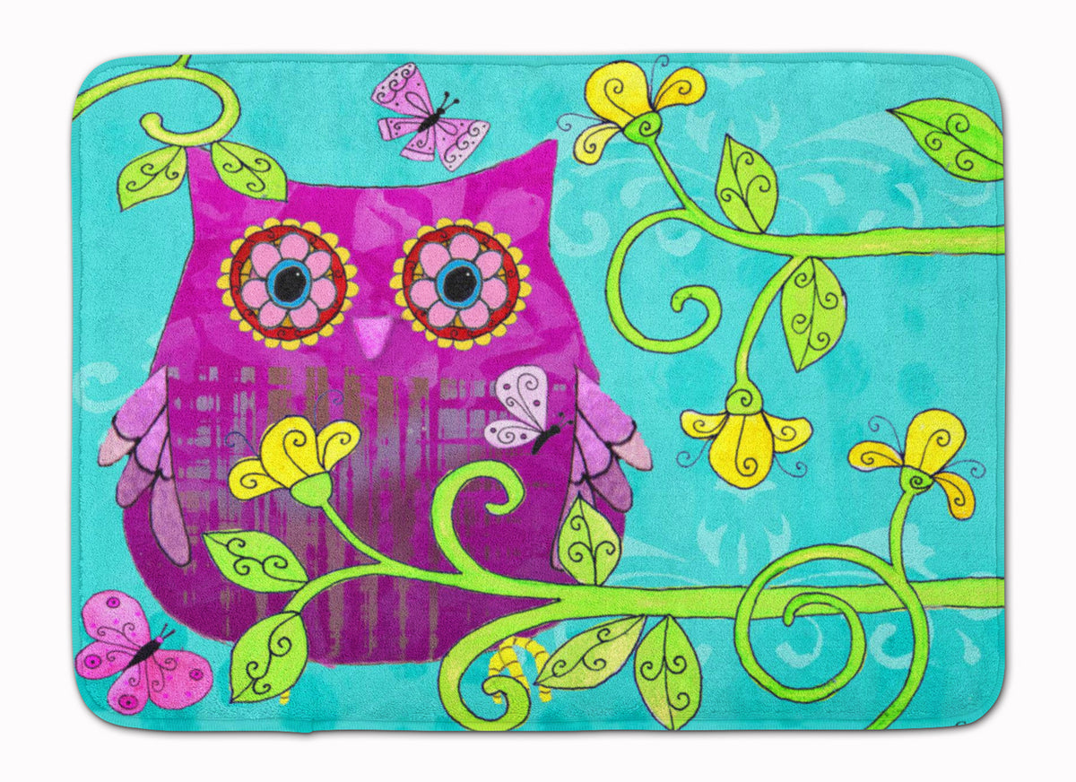 Sittin in the Flowers Owl Machine Washable Memory Foam Mat PJC1093RUG - the-store.com