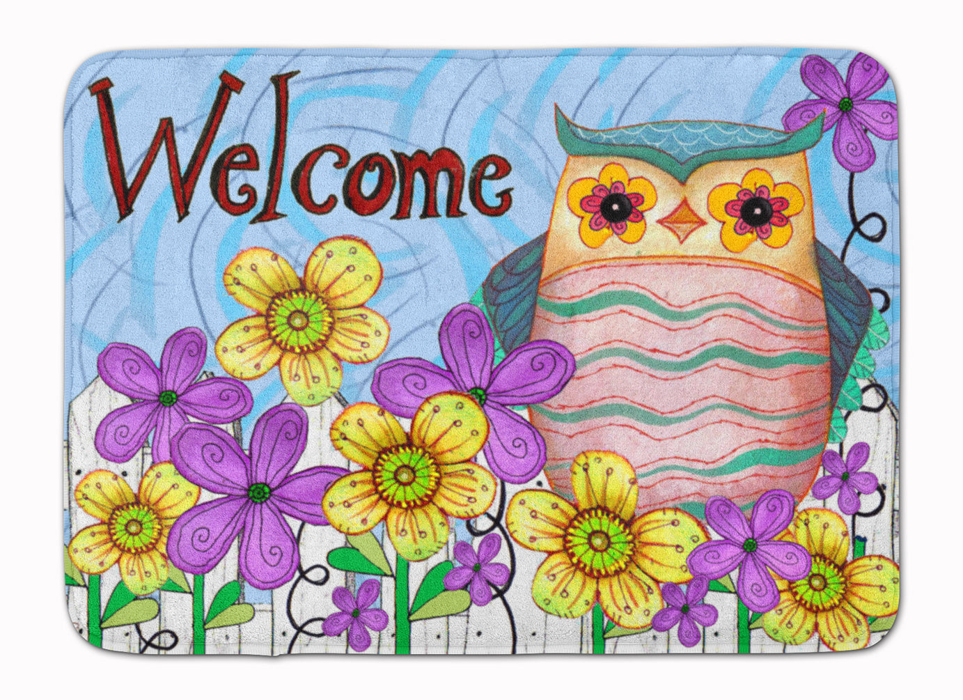 Welcome Owl Machine Washable Memory Foam Mat PJC1095RUG - the-store.com