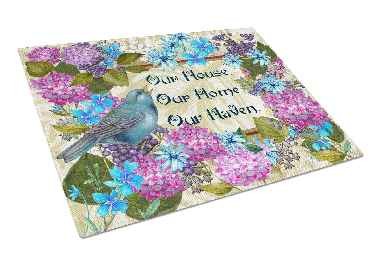 Our House Our Home Our Haven Glass Cutting Board Large PJC1102LCB by Caroline's Treasures