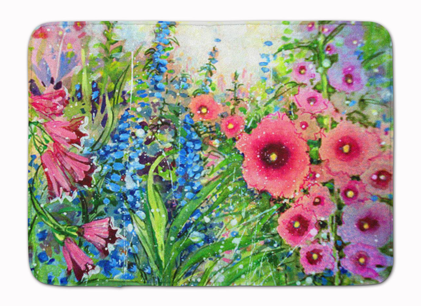 Easter Garden Springtime Flowers Machine Washable Memory Foam Mat PJC1107RUG - the-store.com