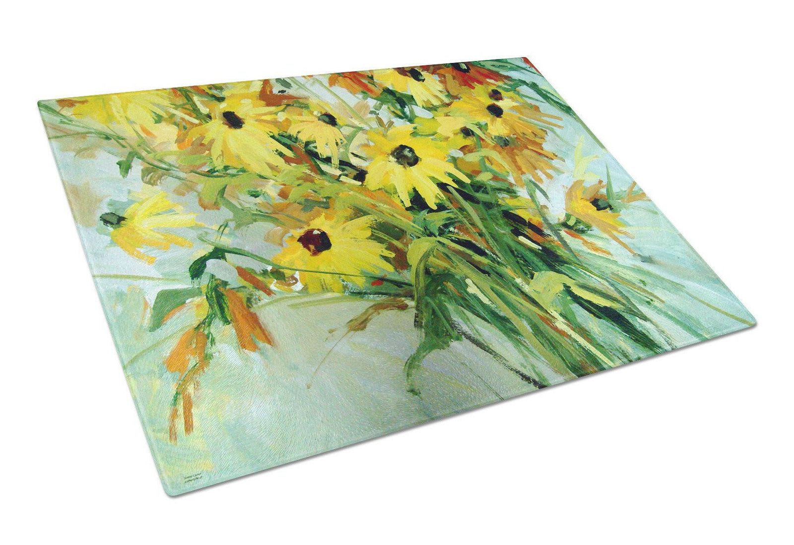 Wildflower Bouquet Flowers Glass Cutting Board Large PJC1109LCB by Caroline's Treasures