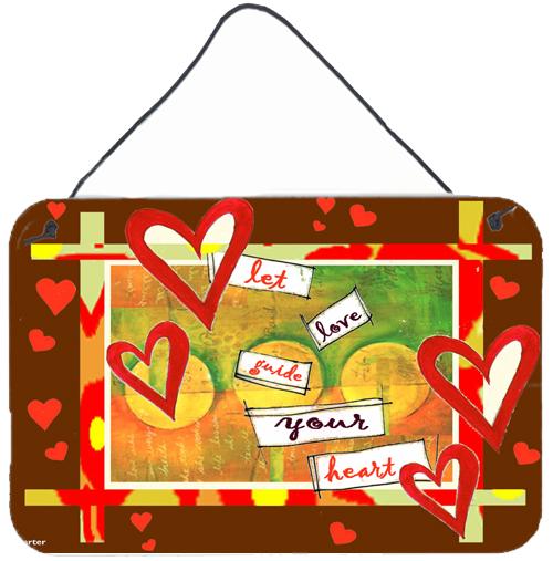 Let Love Guide Your Heart Valentine&#39;s Day Wall or Door Hanging Prints by Caroline&#39;s Treasures