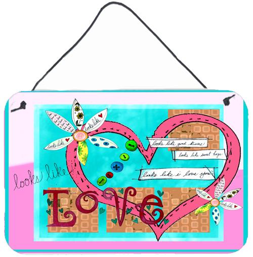 Looks Like I Love You Valentine's Day Wall or Door Hanging Prints PJC1114DS812 by Caroline's Treasures