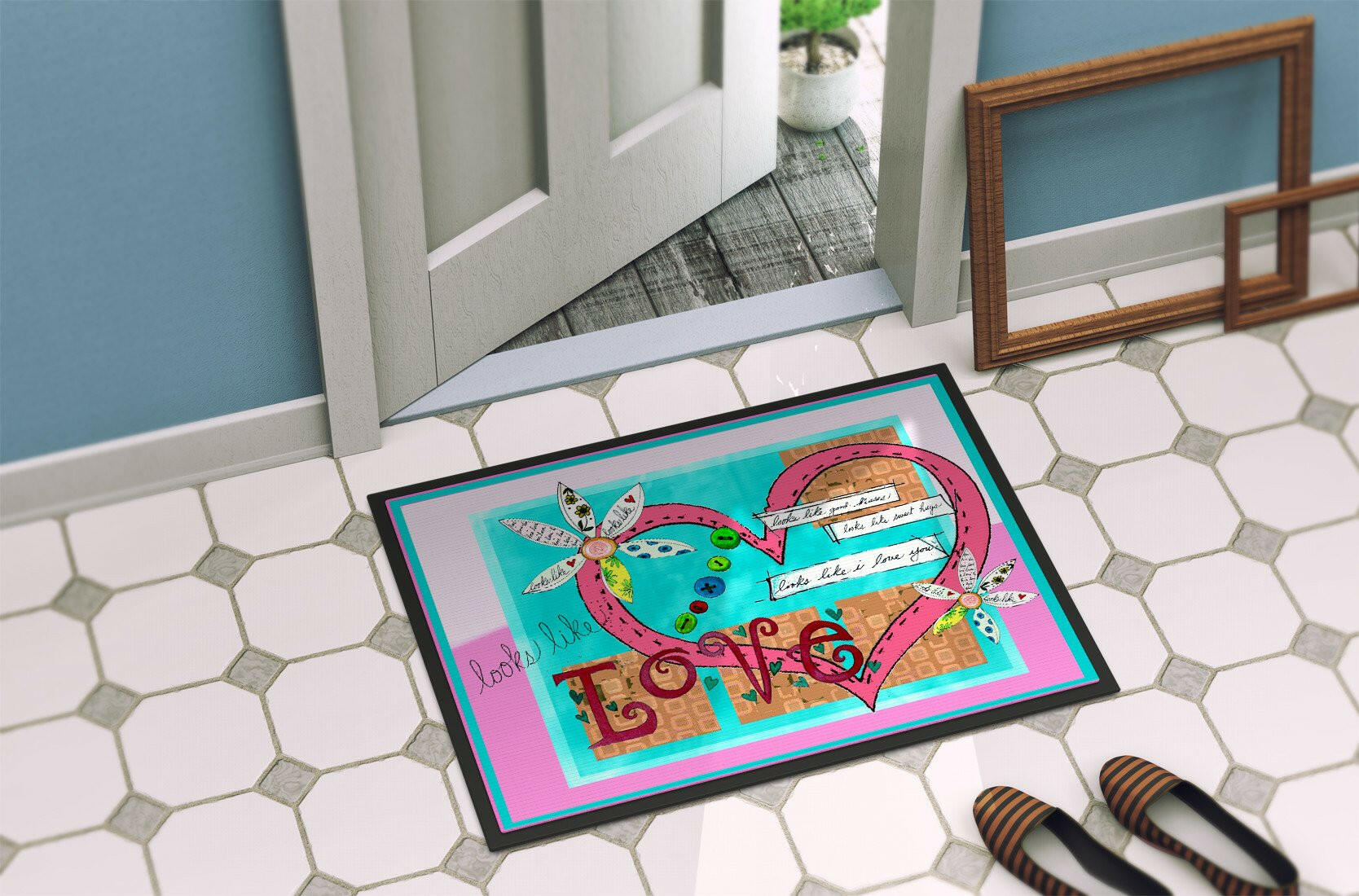 Looks Like I Love You Valentine's Day Indoor or Outdoor Mat 24x36 PJC1114JMAT - the-store.com