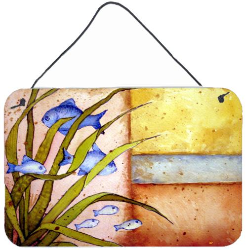 Message From The Sea Fishes Wall or Door Hanging Prints PJC1118DS812 by Caroline's Treasures