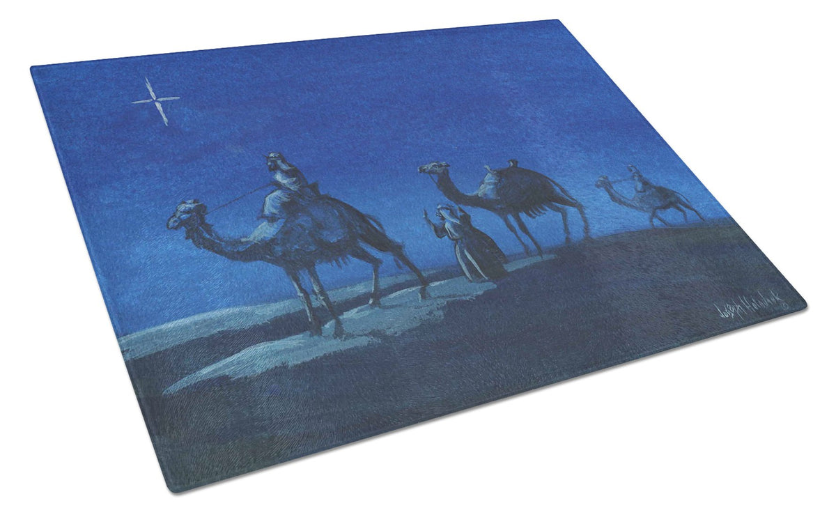 Wise Men in Blue Glass Cutting Board Large PJH3001LCB by Caroline&#39;s Treasures