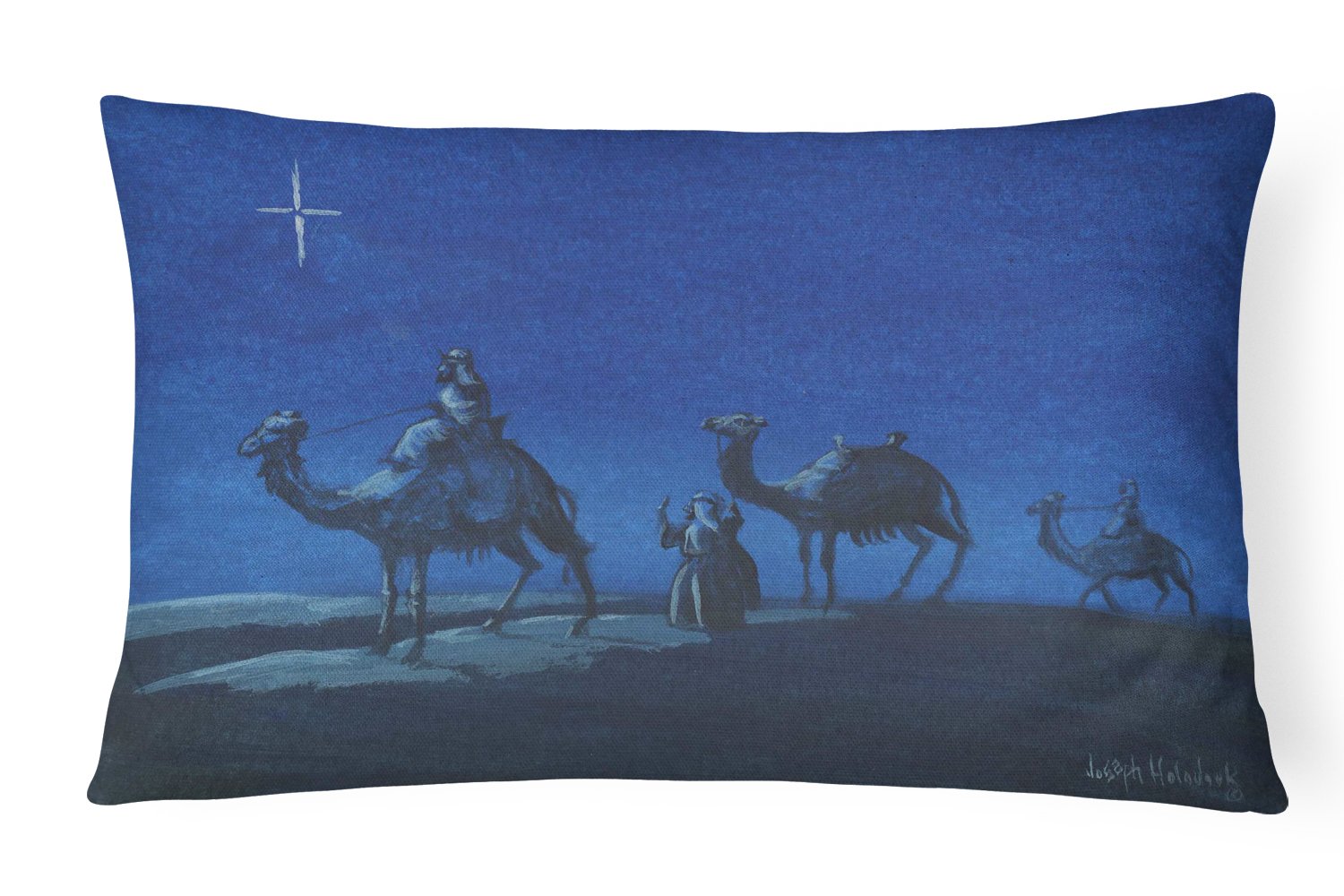 Wise Men in Blue Canvas Fabric Decorative Pillow PJH3001PW1216 by Caroline's Treasures