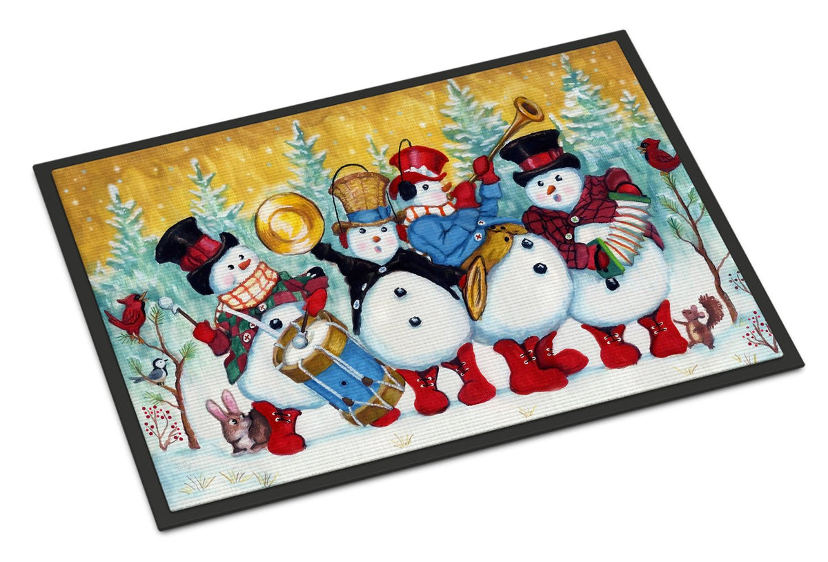 Snowmen Strike up the Band Indoor or Outdoor Mat 24x36 PJH3002JMAT by Caroline&#39;s Treasures