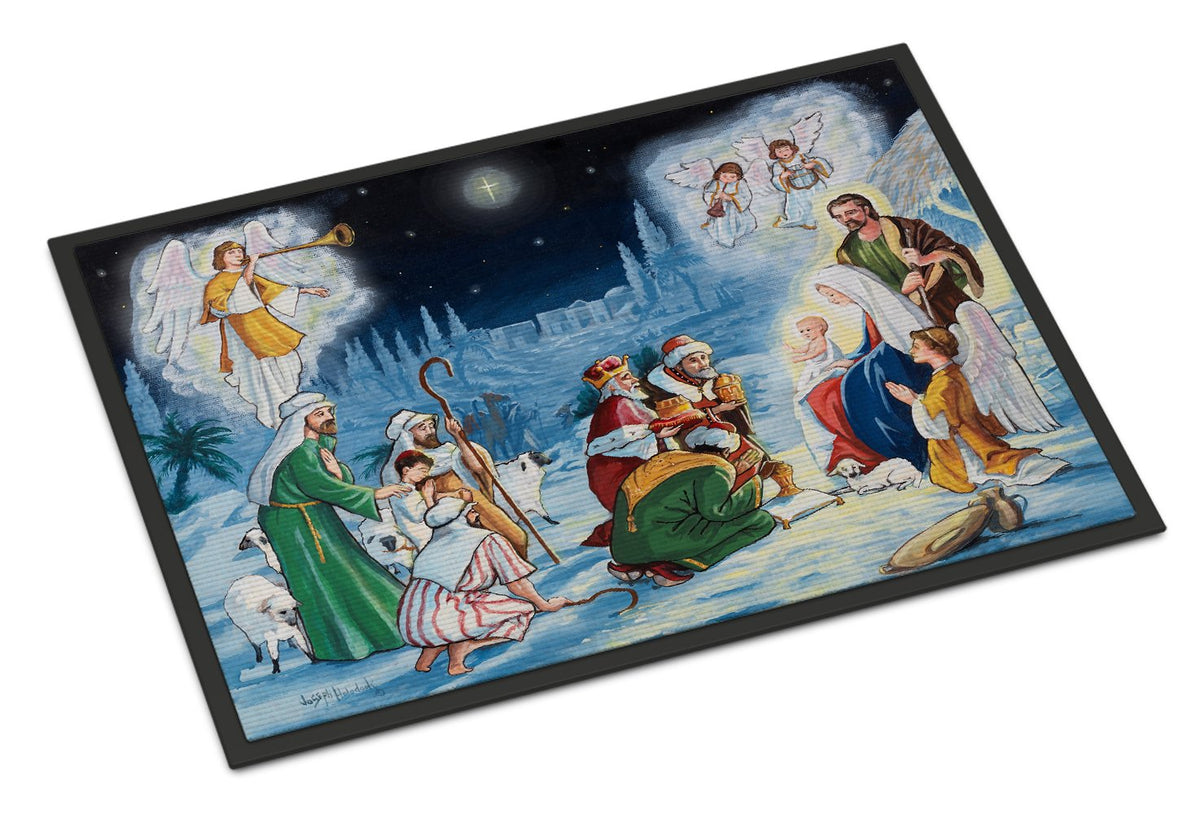 Nativity Born in Bethlehem Indoor or Outdoor Mat 24x36 PJH3005JMAT by Caroline&#39;s Treasures