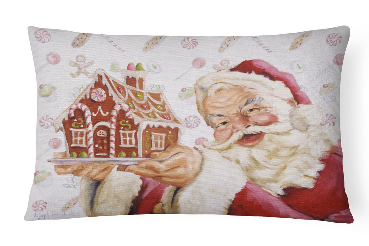 Santa Claus A Home for the Holidays Canvas Fabric Decorative Pillow PJH3006PW1216 by Caroline&#39;s Treasures