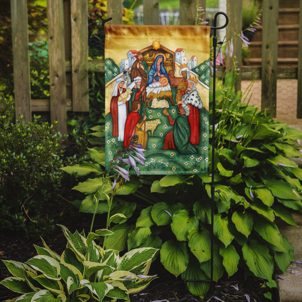 Caroline's Treasures Nativity A Saviour is Born Garden Flag – Decorative Outdoor Yard Flag PJH3007GF
