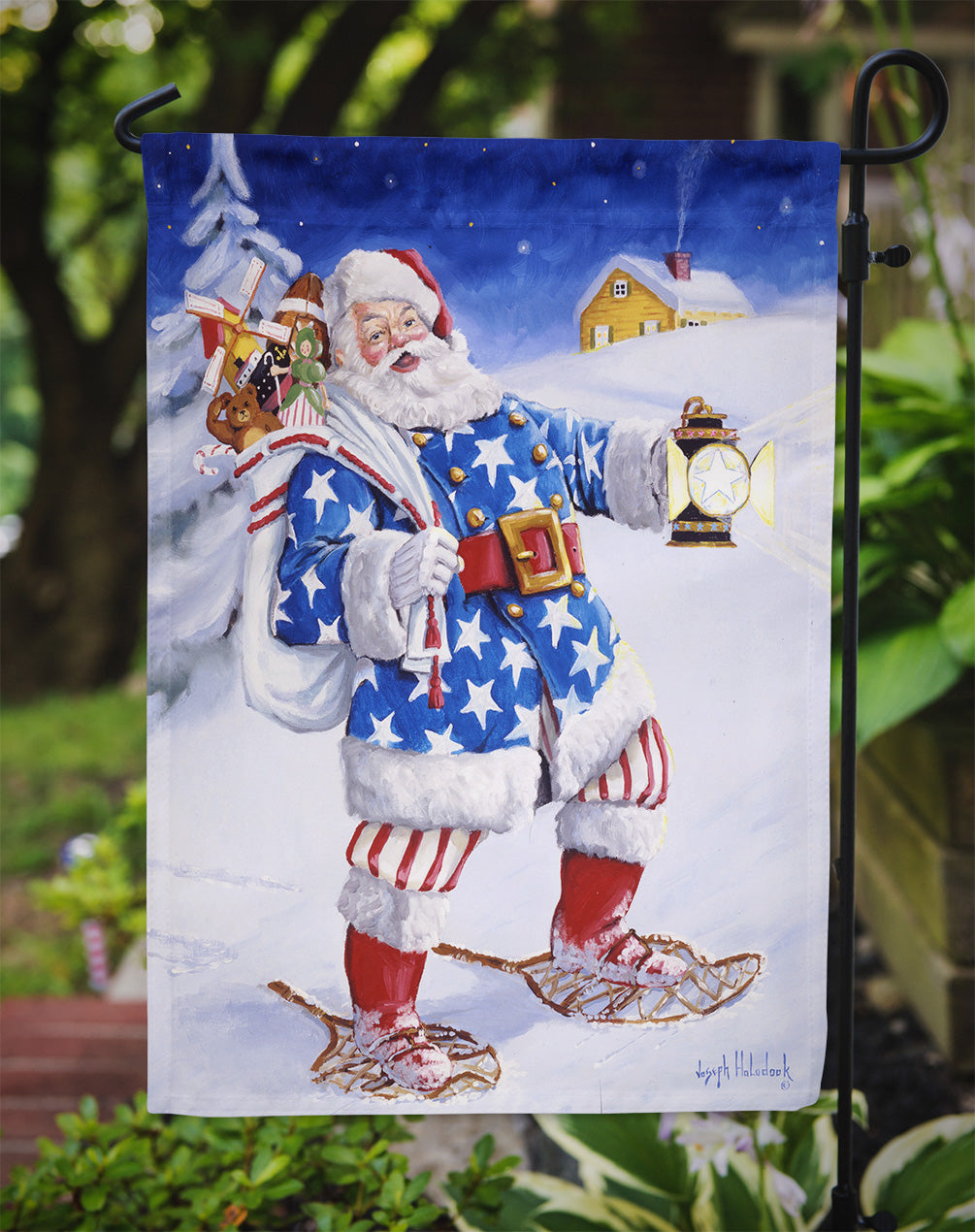Santa Claus A Star to Guide Him Flag Garden Size PJH3008GF