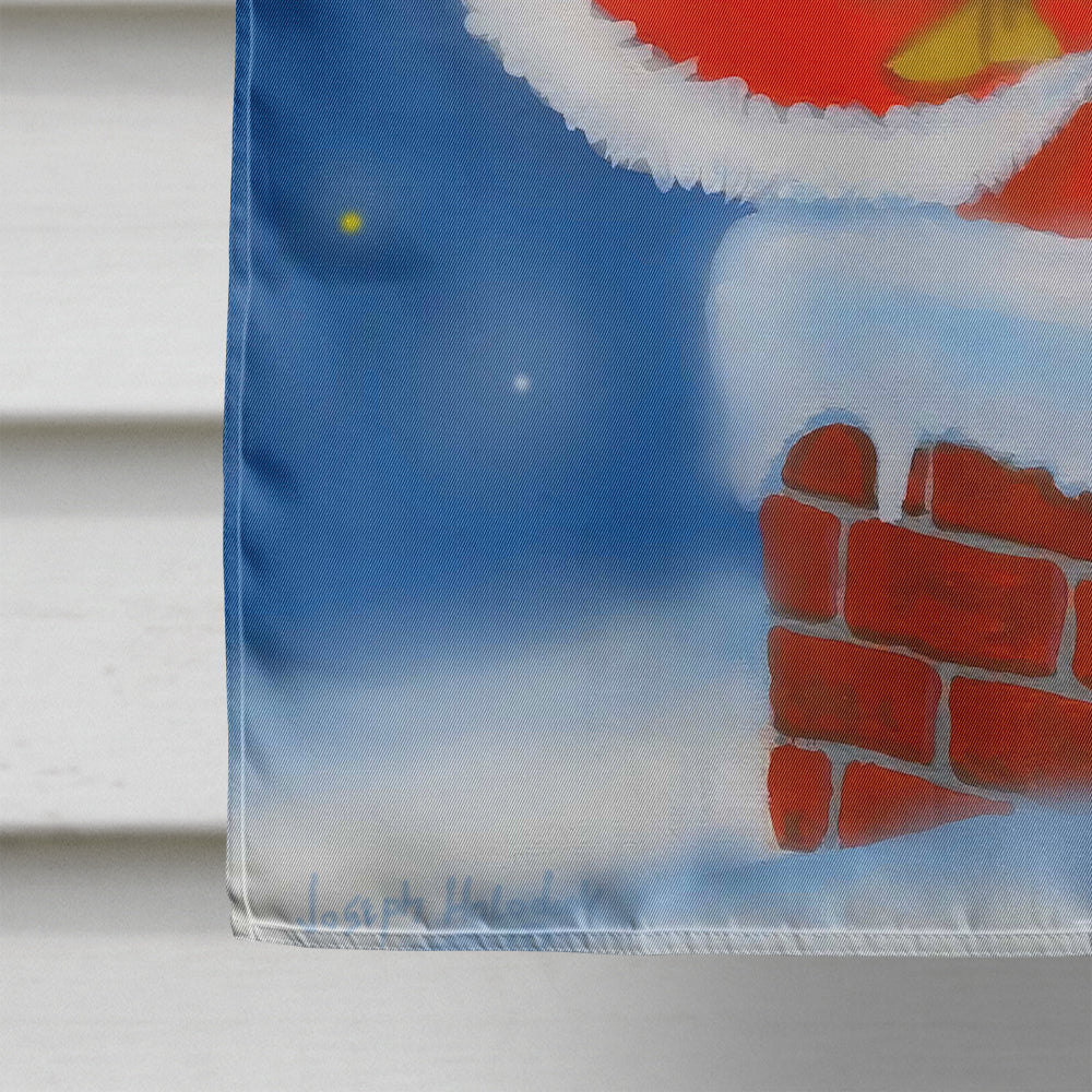 Santa Claus Down the Chimney Flag Canvas House Size PJH3010CHF  the-store.com.