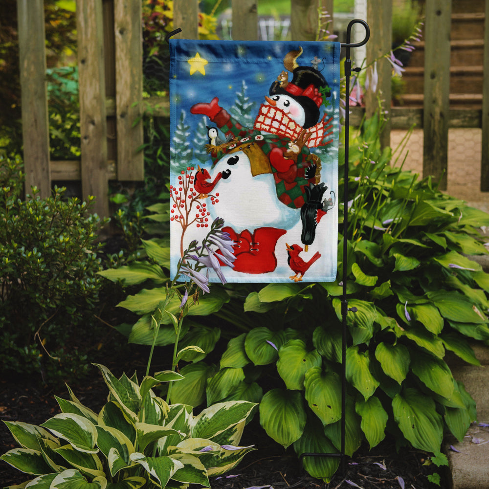 Caroline's Treasures Snowman First Star I See Tonight Garden Flag – Decorative Outdoor Yard Flag PJH3017GF