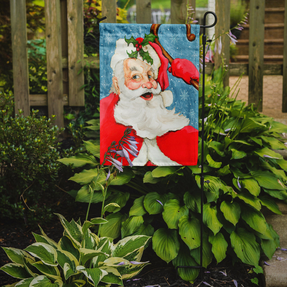 Caroline's Treasures Santa Claus Old Father Christmas Garden Flag – Decorative Outdoor Yard Flag PJH3018GF