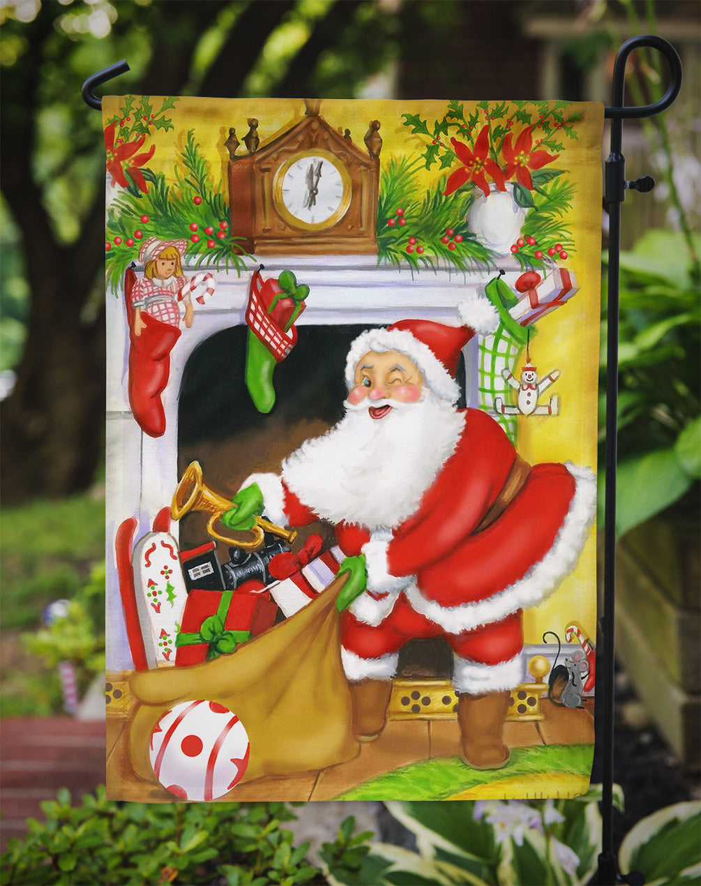 Santa Claus Stocking Stuffers Flag Garden Size PJH3024GF