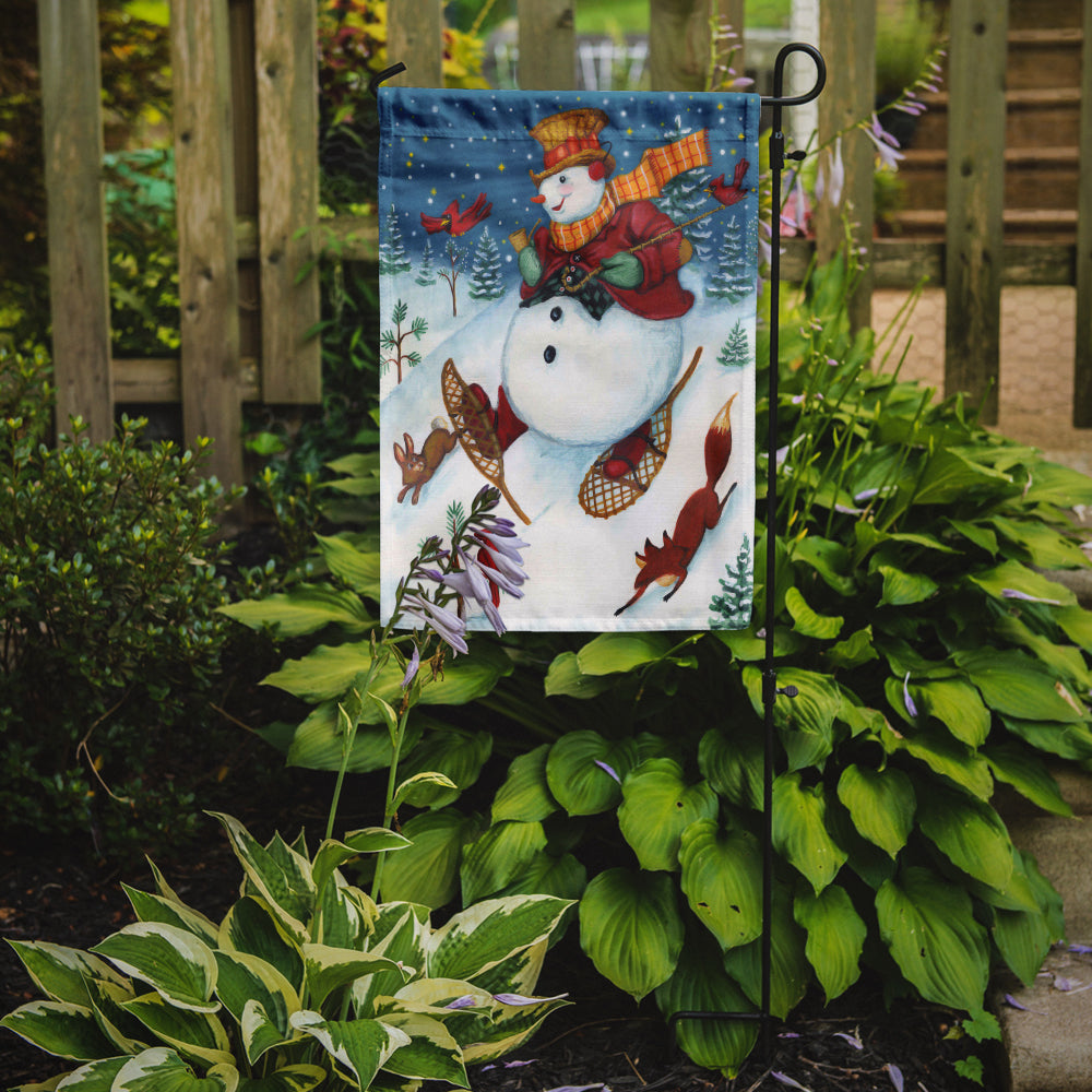 Caroline's Treasures Snowman Snow Shooin Garden Flag – Decorative Outdoor Yard Flag PJH3027GF