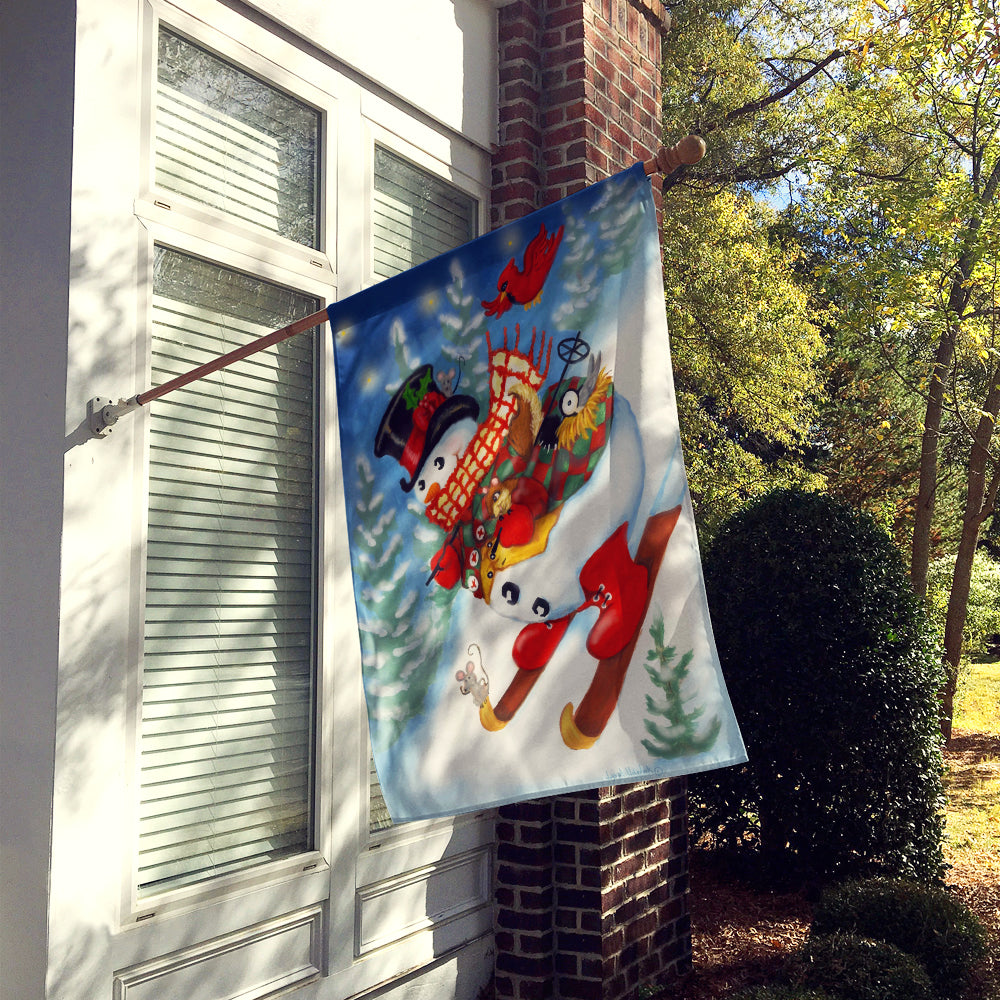 Caroline's Treasures Snowman Ski Party Flag Canvas House Size PJH3029CHF