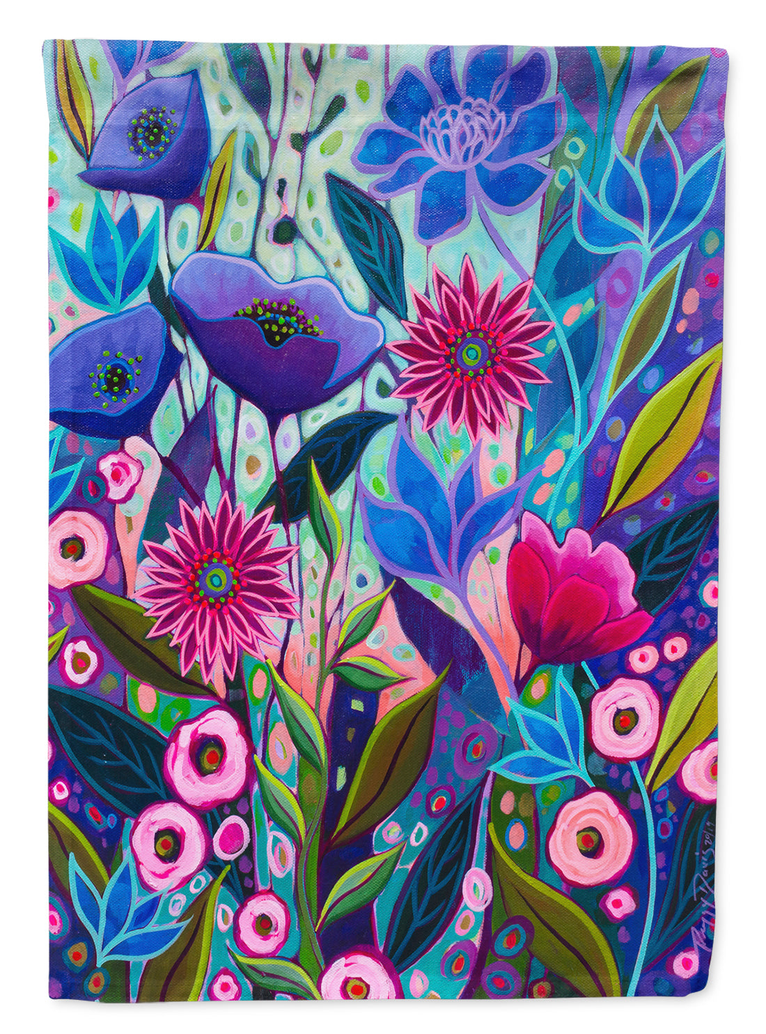 Purple Blossoms II Flowers Flag Canvas House Size PPD3011CHF  the-store.com.