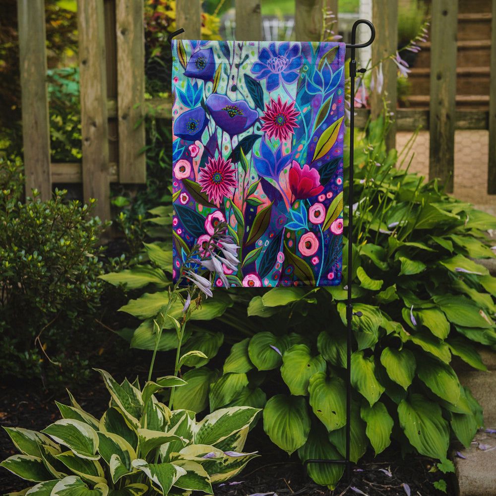 Caroline's Treasures Purple Blossoms II Flowers Garden Flag – Decorative Outdoor Yard Flag PPD3011GF